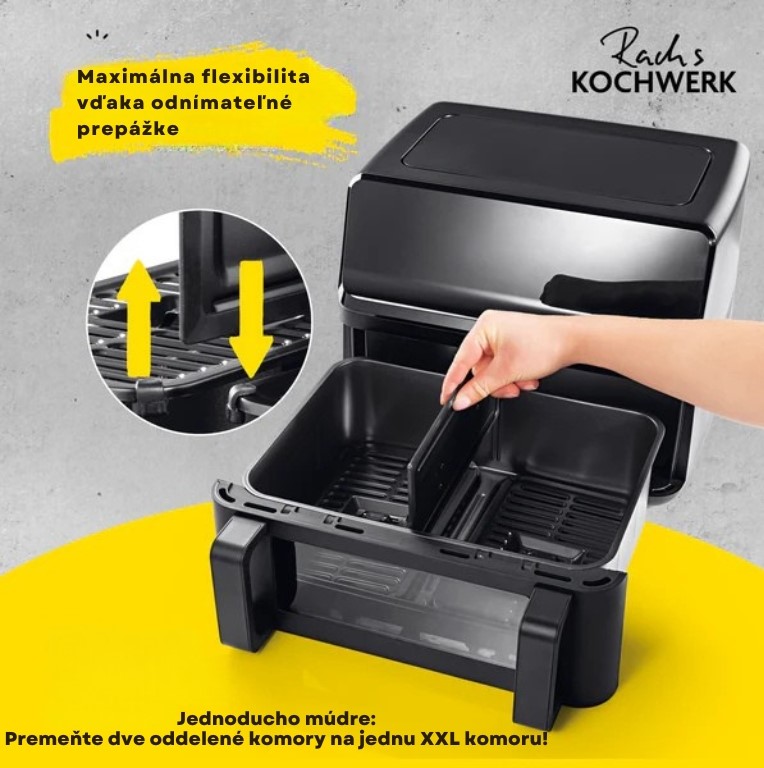 KochWerk Teplovzdušná fritéza s dvojitou komorou 14349 Dual Vario (6)